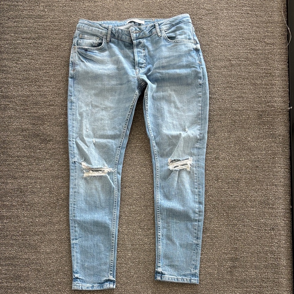 Zara Men's Light Blue Skinny Jeans